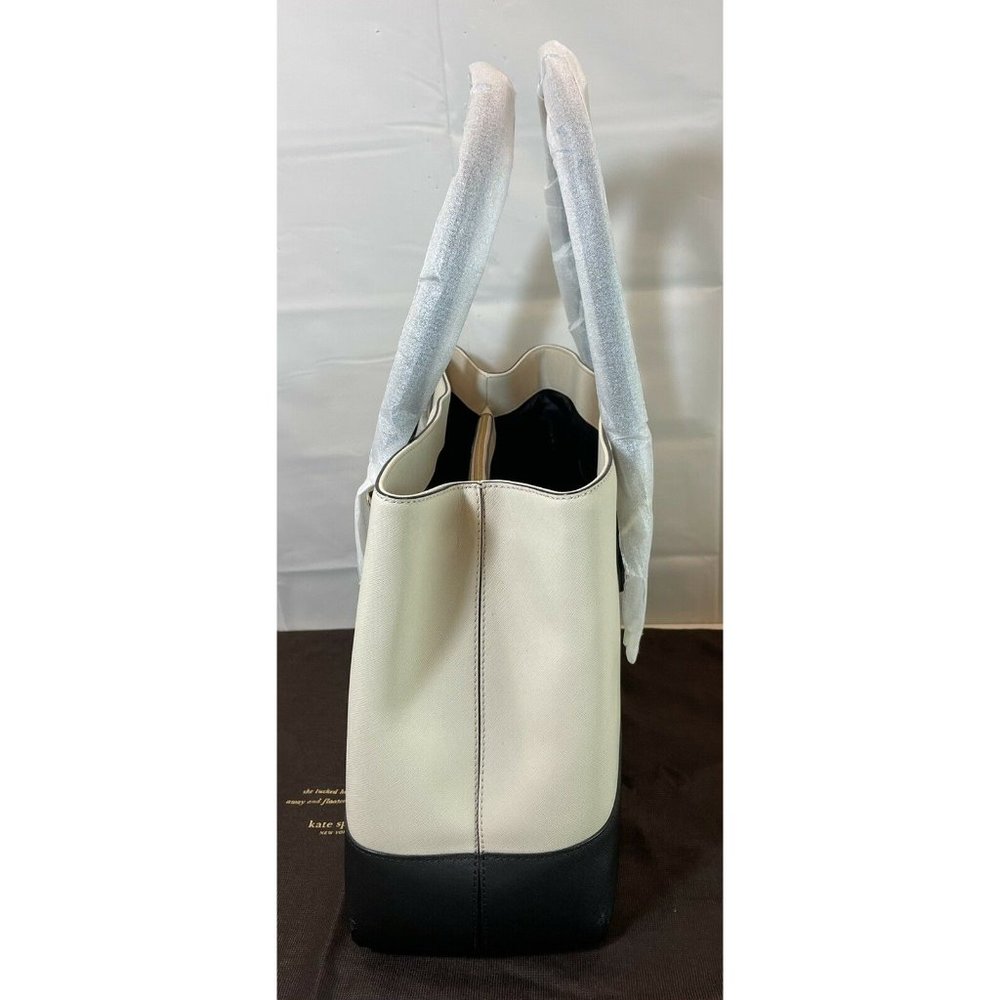NWT Kate Spade - Cove Street Colorblock Airel - Shoulder Bag-Ostrich Egg/Black - Picture 7 of 10
